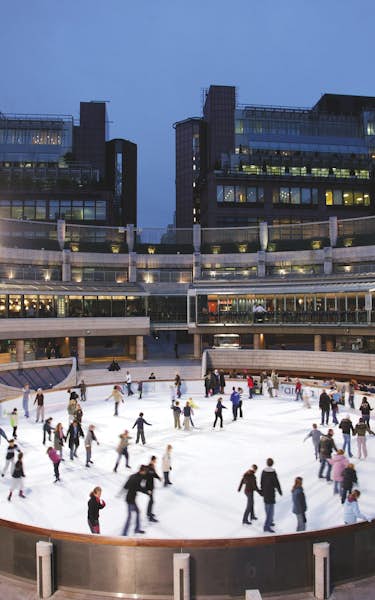 Outdoor Ice Skating In The Heart Of The City