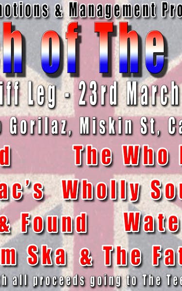 Big Mac's Wholly Soul Band, Too Toned, The Who Numbers, Waterloo Road, Lost & Found, Dj Liam Ska, The Fat Jesters Dj`s, David Luker