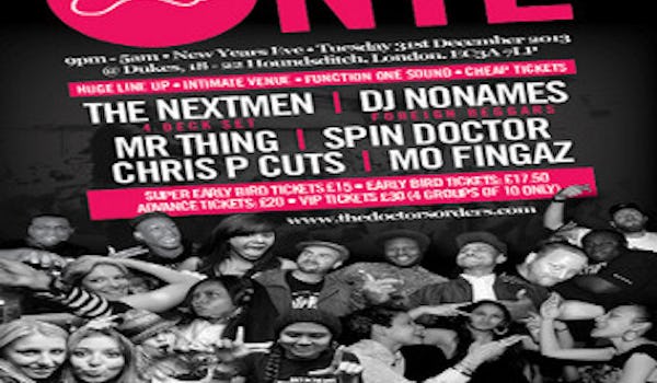 The Nextmen, DJ Nonames (Foreign Beggars), Mr Thing, DJ Spin Doctor, Chris P Cuts, Mo Fingaz, MC Prankster, Hobbit