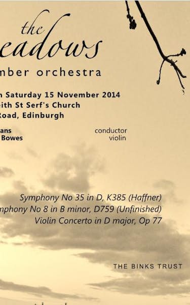 Meadows Chamber Orchestra, Peter Evans, Thomas Bowes