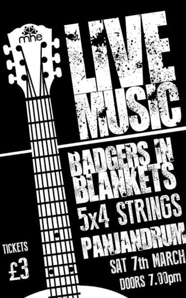 Badgers in Blankets, Panjandrum, 5x4 Strings