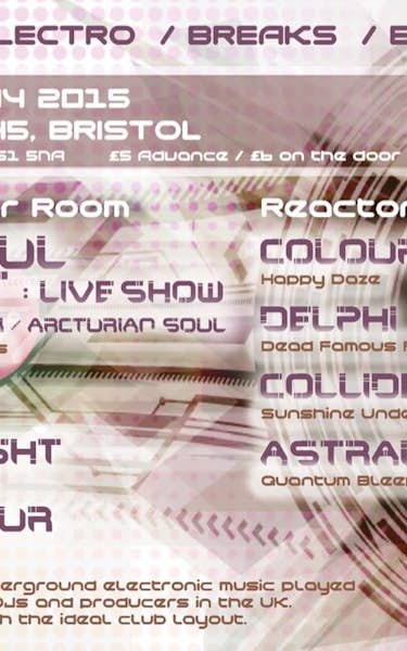 Oversoul Project, Re:Creation, Peak, Arcturian Soul, Lurk, Omega Flight, Astral Mistral, Colour (Happy Daze), DJ Delphi, Collider (1), Vortex Four (Quantum Bleep)