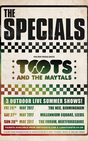 The Specials, Toots & The Maytals, Bedouin Soundclash, Matt McManamon (The Dead 60s) DJ Set