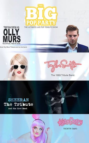 Tristan Drew As Olly Murs, The 1989 Tribute Band, Sheeran The Tribute, Katy Saxon As Katy Perry
