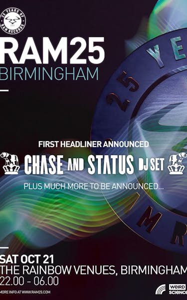 Chase & Status (DJ Set), MC Rage, Andy C, Calyx & Teebee, Loadstar, DC Breaks, Chords, MC Rage