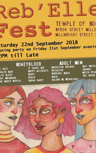 Honeyblood, Adult Mom, The Spook School, The Tuts, Colour Me Wednesday, Delta Sleep, Tangled Hair, It Looks Sad, Suggested Friends, Sh*t Present, Happy Accidents, Yassassin (1), Crumbs (1), Dead Naked Hippies, Kinky, Porridge Radio, Witch Fever, Night Swimming, Peach, NALA, Sarah Carey