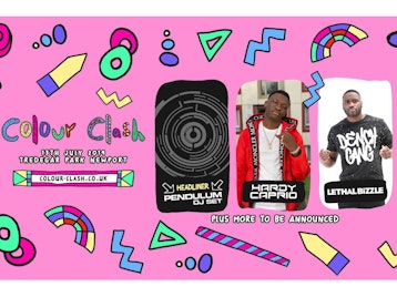 Colour Clash 2019: Pendulum (DJ Set), Lethal Bizzle, Hardy Caprio, Faithless (DJ Set), DJ Hype, Darkzy, Deno, Philip George, Geko, Tribute To Cadet, Nathan Dawe, Sonique, Blackout Crew, Andy Whitby, Flip And Fill, Ultrabeat, Ian Van Dahl, Logan Sama, Matt 'Jam' Lamont, Kelly Llorenna, Sharky P, Sweet Female Attitude, 3 Of A Kind, Fernquest, DJ Lee Presents Grimewave, Murkage, Sole, Local picture