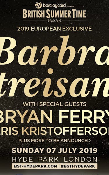 Barbra Streisand, Bryan Ferry, Kris Kristofferson, Ramin Karimloo, The Kingdom Choir, Richard Marx