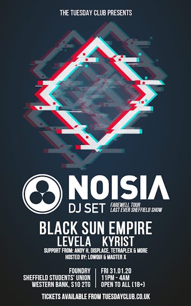 Noisia, Black Sun Empire, Levela, Kyrist & More