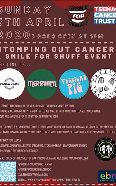 Stomping Out Cancer - A Smile For Shuff Event Tour Dates