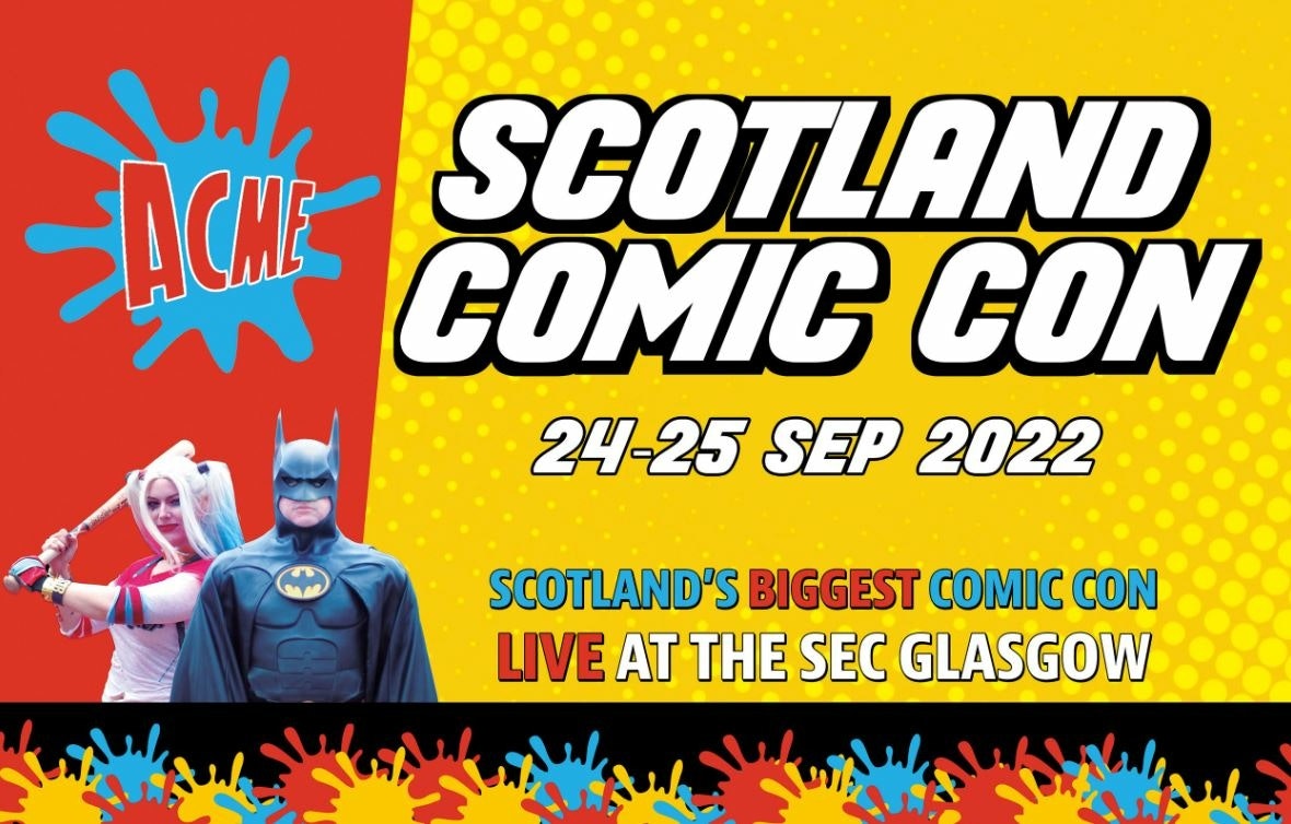 ACME Scotland Comic Con 2022 Glasgow Tickets at SEC on 24th September