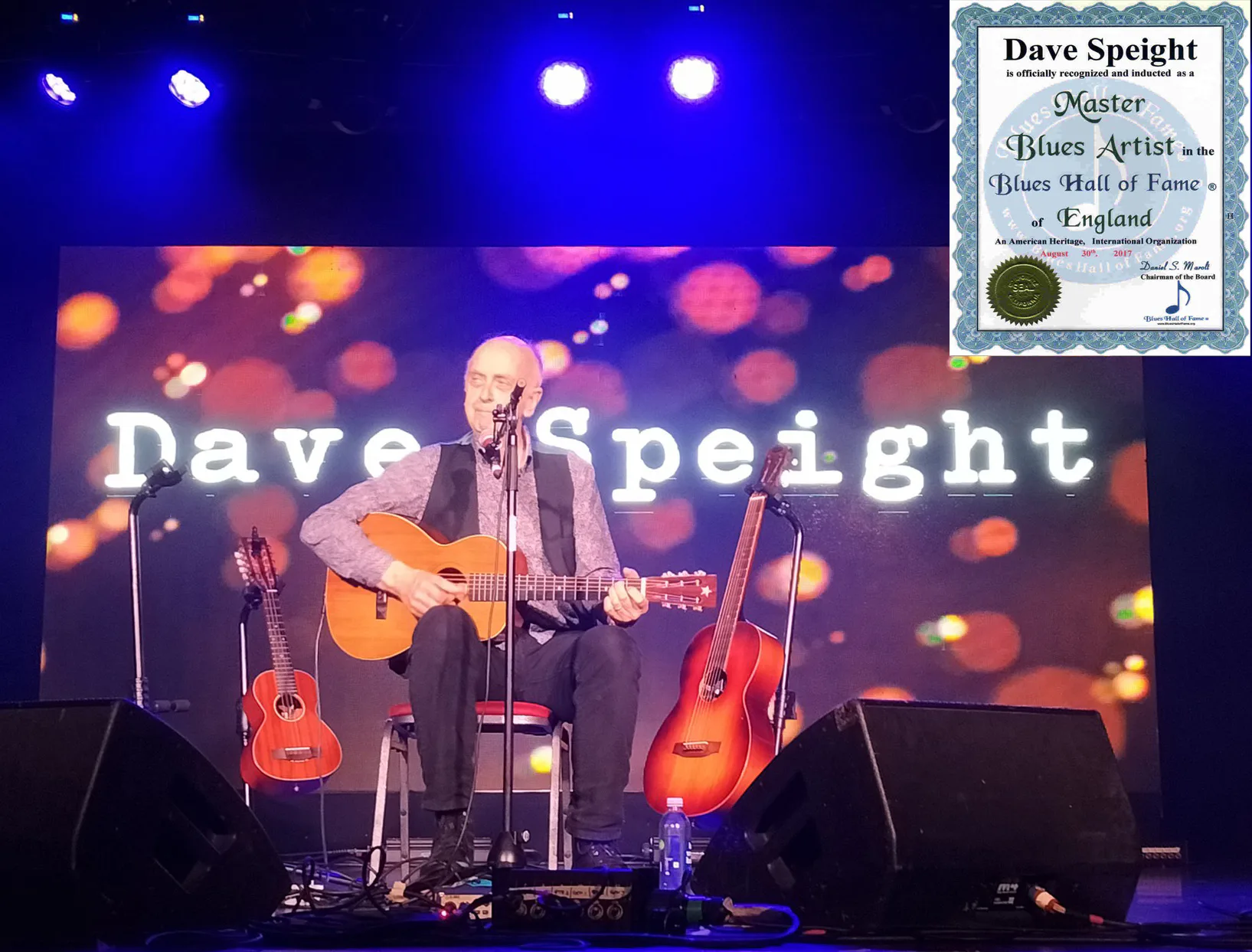 Picture of Dave Speight .... Live recording of "Blues From An Old 78" new album