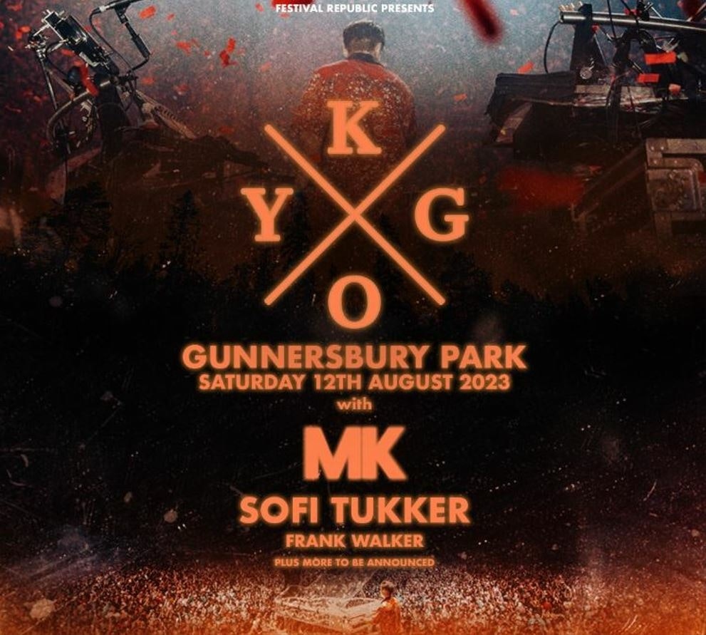 Kygo London Tickets at Gunnersbury Park on 12th August 2023 Ents24