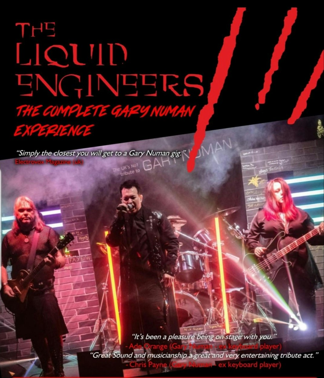 The Liquid Engineers The Gary Numan Experience tour dates & tickets