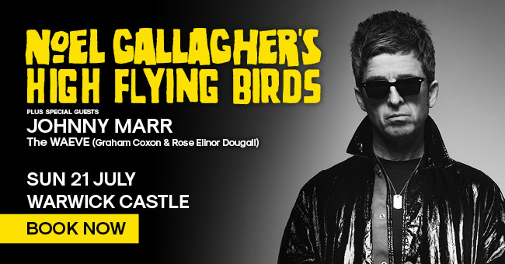 Noel Gallagher's High Flying Birds Tickets at Warwick Castle on 21st July 2024  Ents24