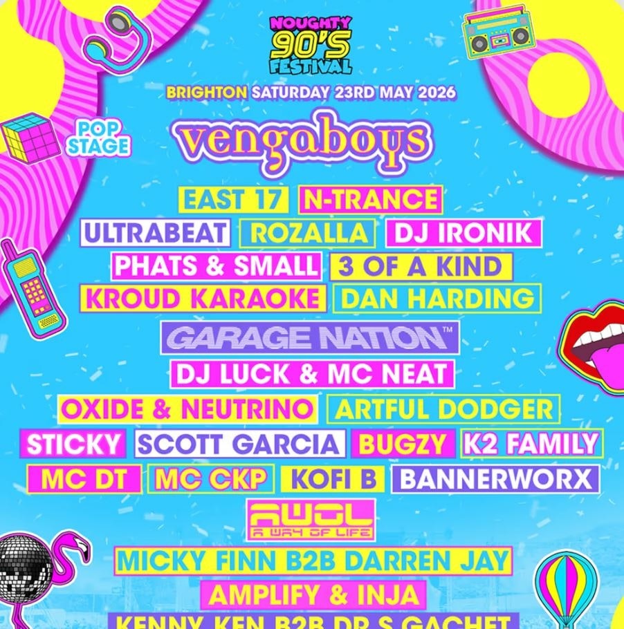 Noughty 90's Festival Brighton 2026