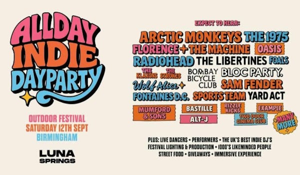 All Day Indie Outdoor Festival - Birmingham