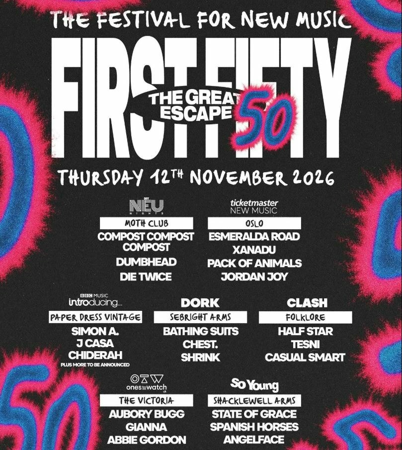 Picture of The Great Escape Festival present The First Fifty 2026