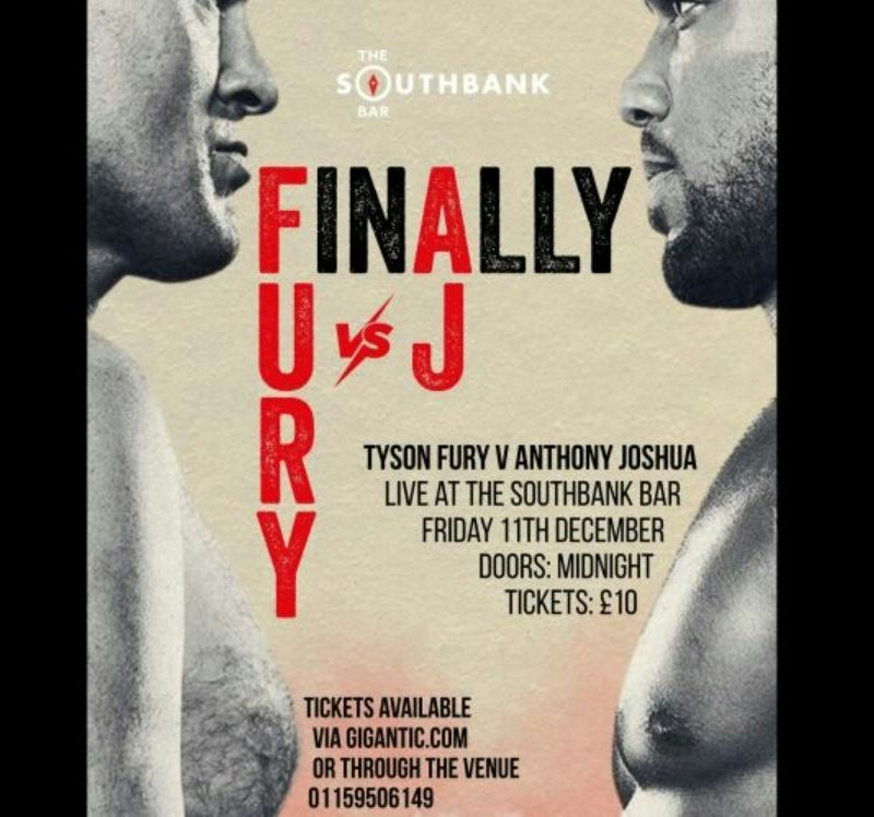 Picture of Watch Tyson Fury v Anthony Joshua - Live at the Southbank Bar