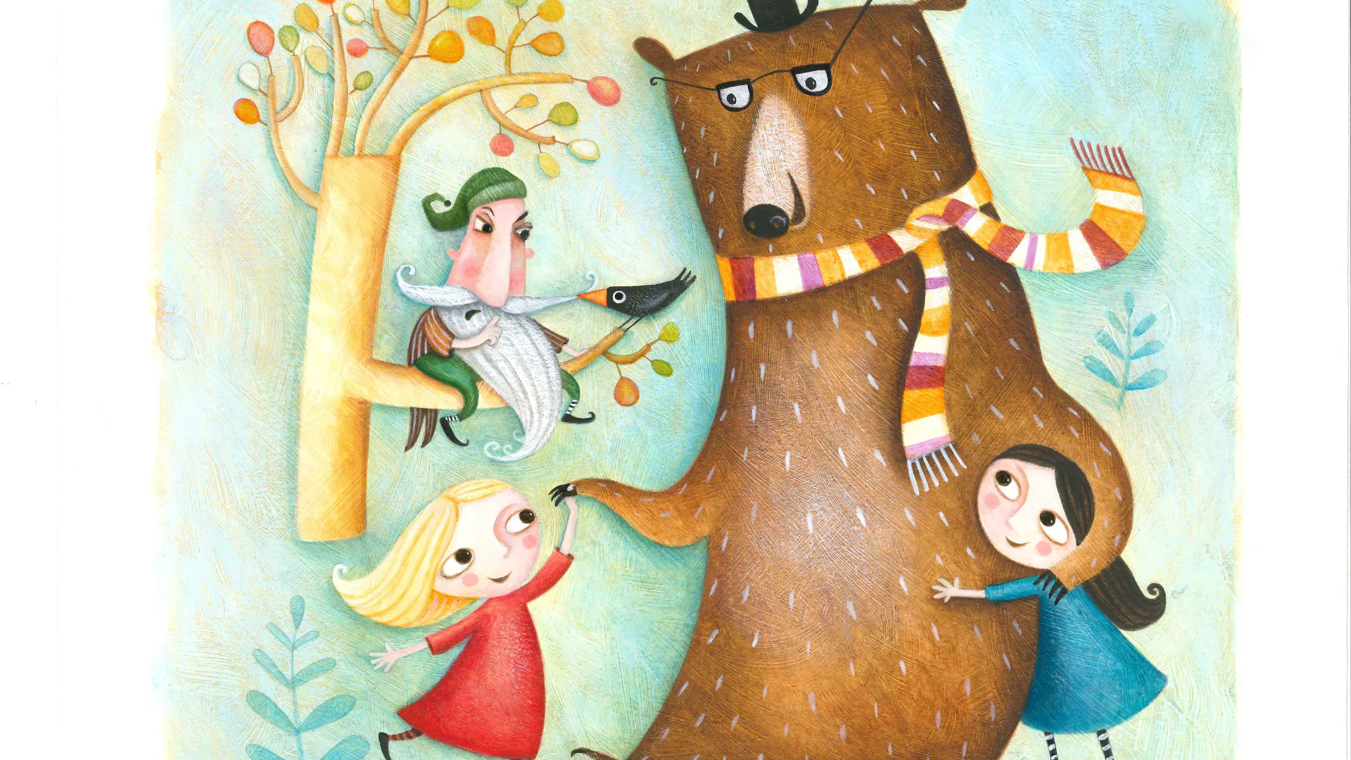 Picture of Snow White Rose Red Bear Brown