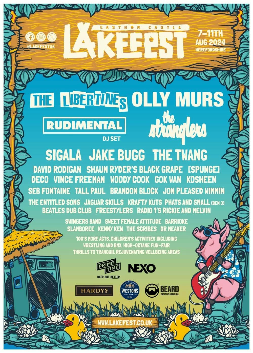 Lakefest 2024 Ledbury Tickets at Eastnor Castle Deer Park on 7th August