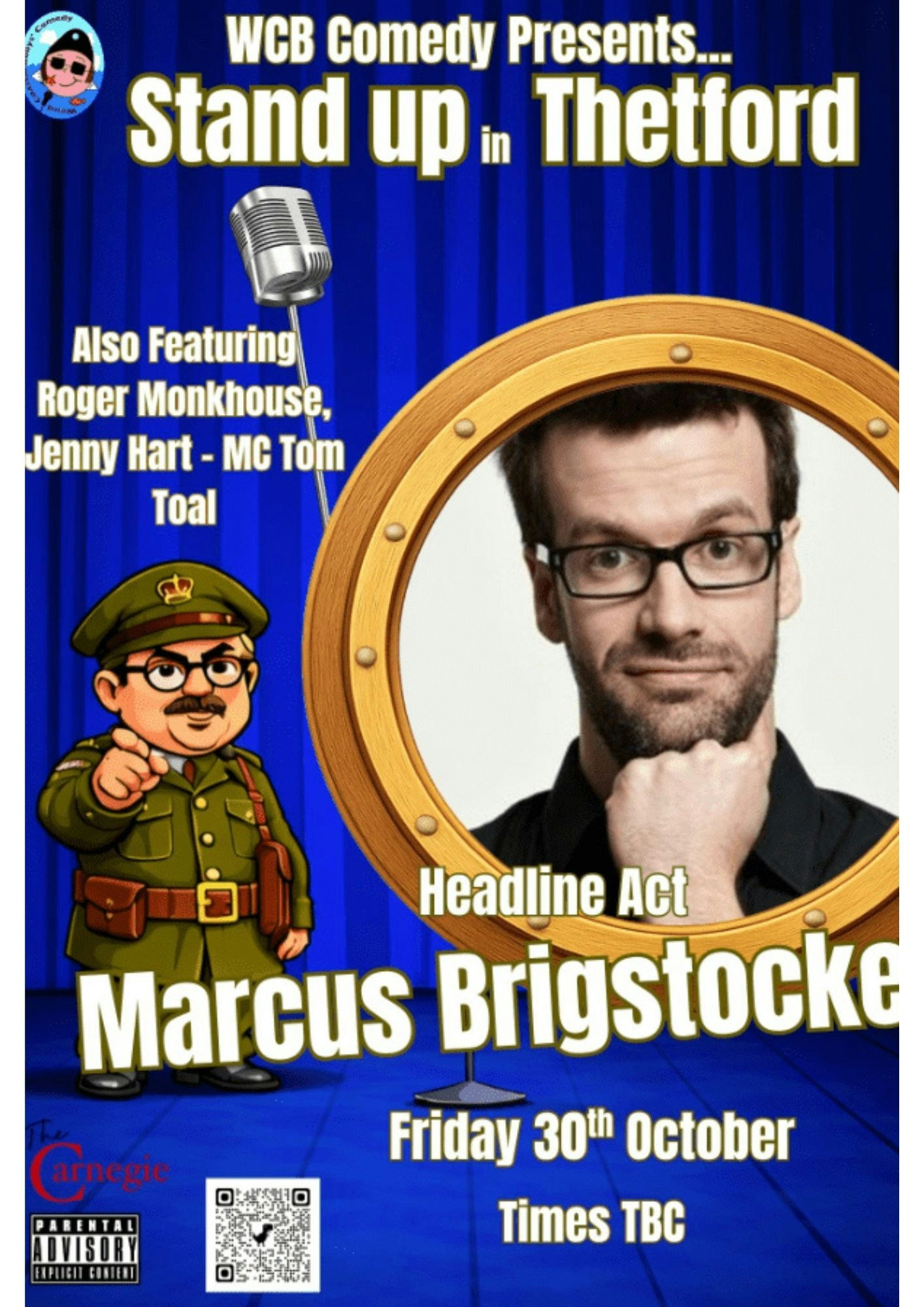 WCB Stand up Thetford with headliner Marcus Brigstocke
