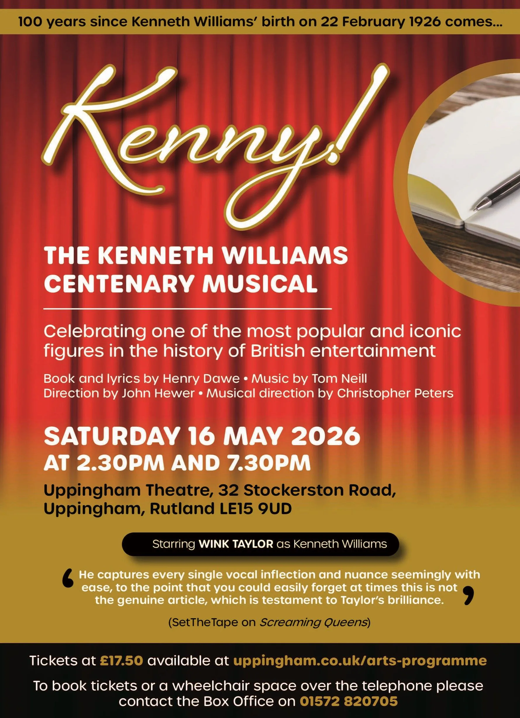 Picture of Kenny! – The Kenneth Williams Centenary Musical