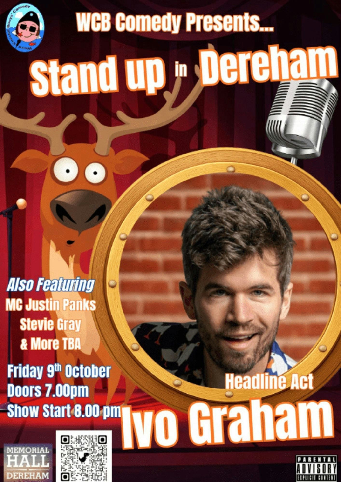 WCB Comedy Stand up in Dereham with Headliner Ivo Graham