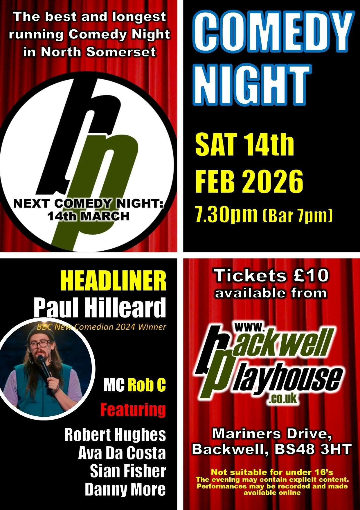 Backwell Playhouse Comedy Night