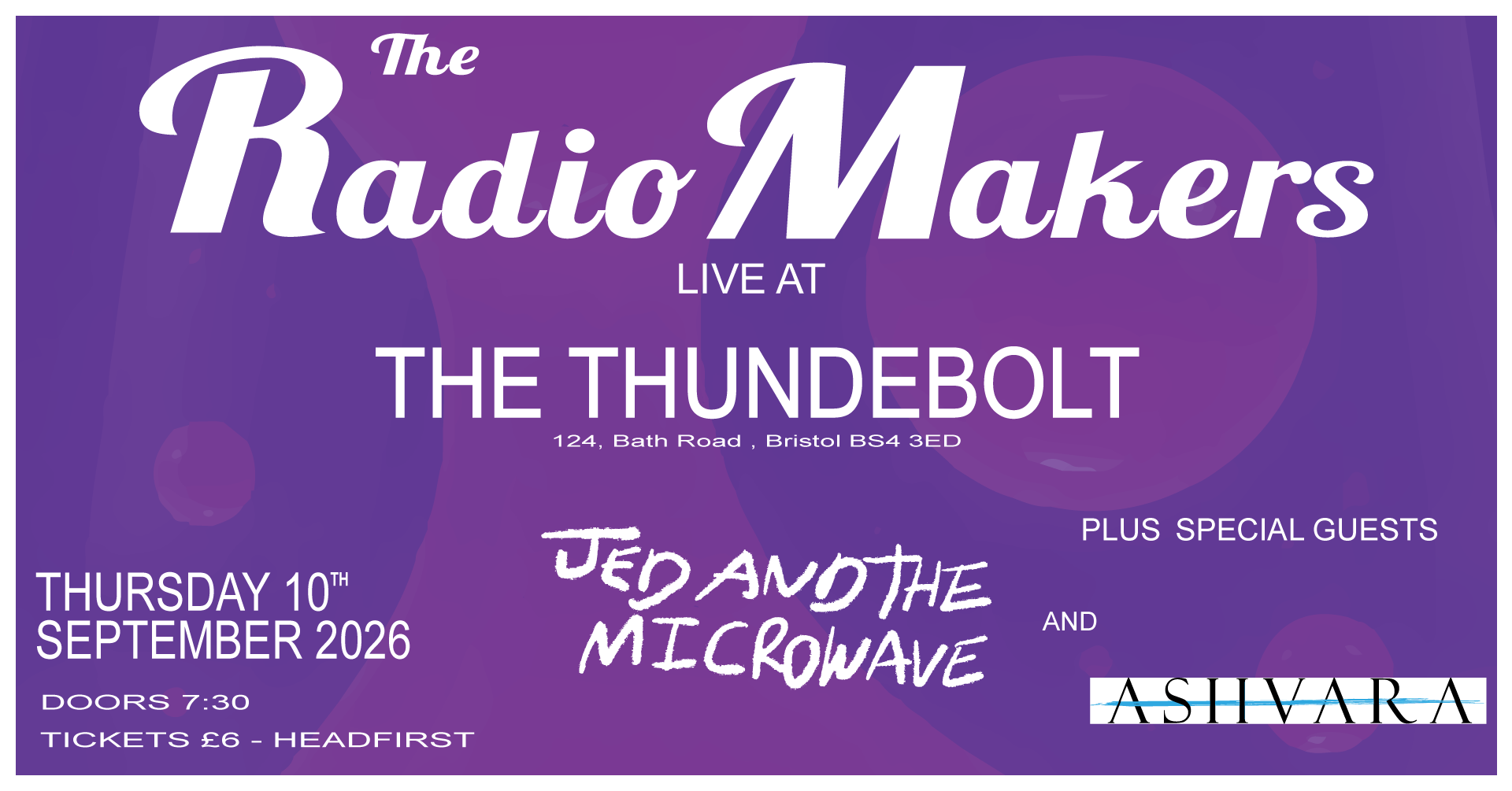 Picture of THE RADIO MAKERS + Jed and the Microwave + Ashvara