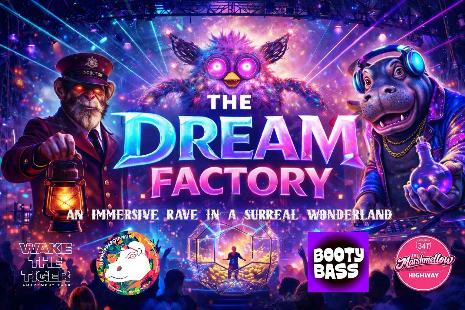 Marshmellow Highway Presents: The Dream Factory - Hiphoppotamus, Booty Bass, DJ Business Lady & Direct Debbie