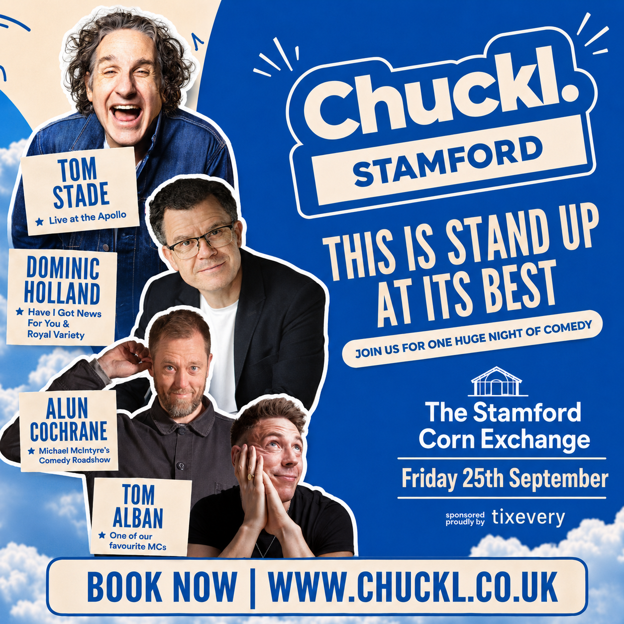 Picture of September Comedy Club Featuring Tom Stade, Dominic Holland, Alun Cochrane and MC Tom Alban Fri 25 Sep 2026 Book