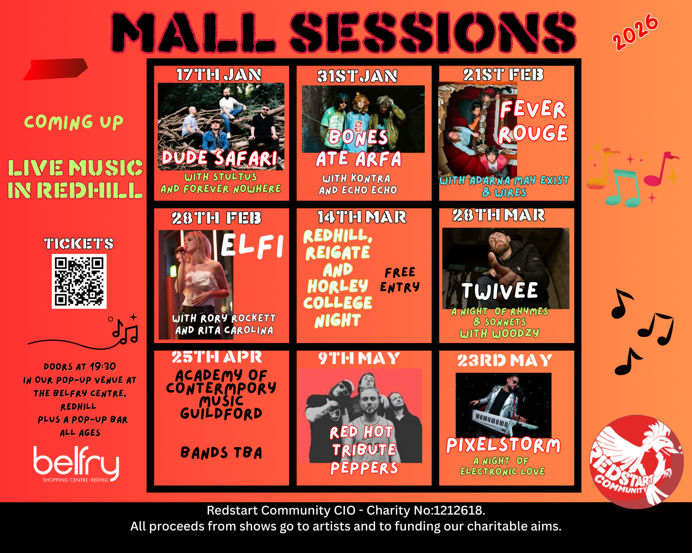 The Mall Sessions by Redstart Community, Redhill events & tickets 2026 ...