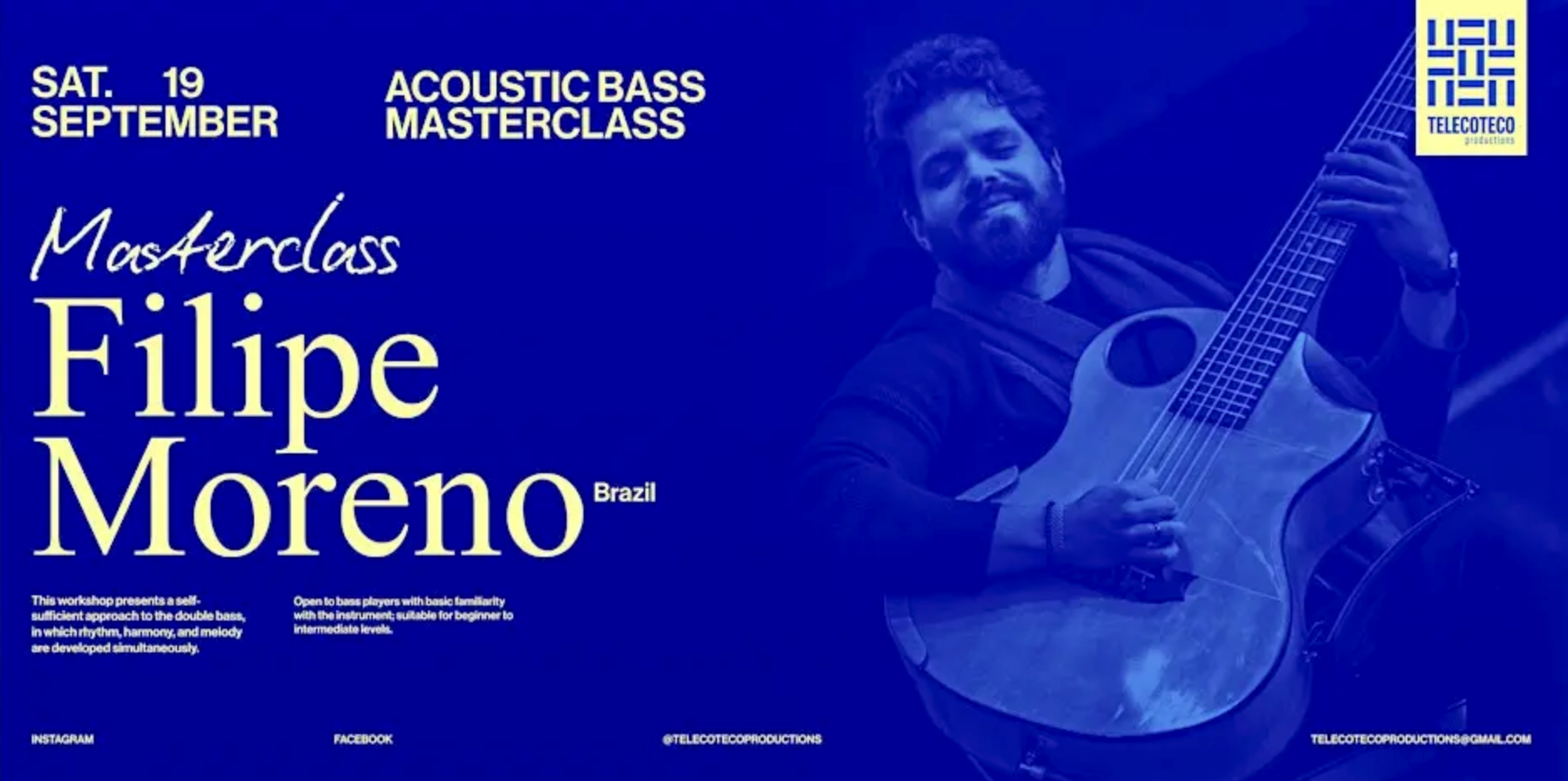 Picture of ACOUSTIC BASS MASTERCLASS by Filipe Moreno (Brazil)