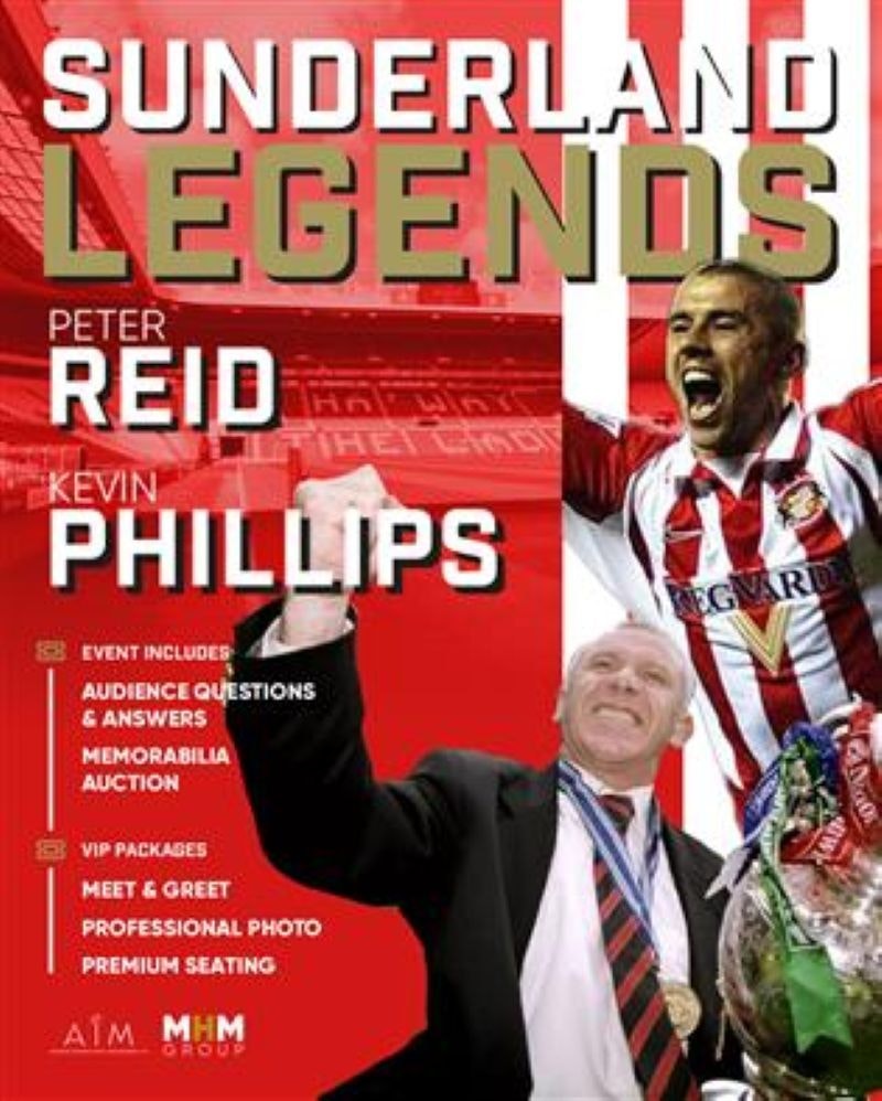 An Evening with Sunderland Legends Peter Reid and Kevin Phillips