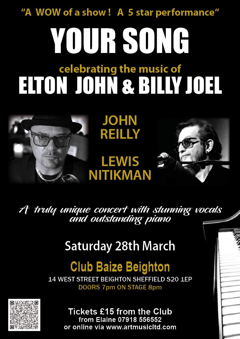 YOUR SONG - John Reilly & Lewis Nitikman Celebrate the Songs of Elton Joh & Billy Joel
