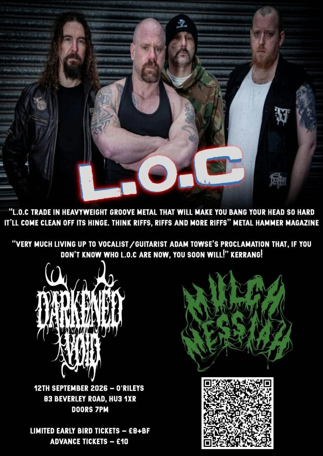 Picture of L.o.C, Darkened Void & Mulch Messiah - Saturday night original metal gig