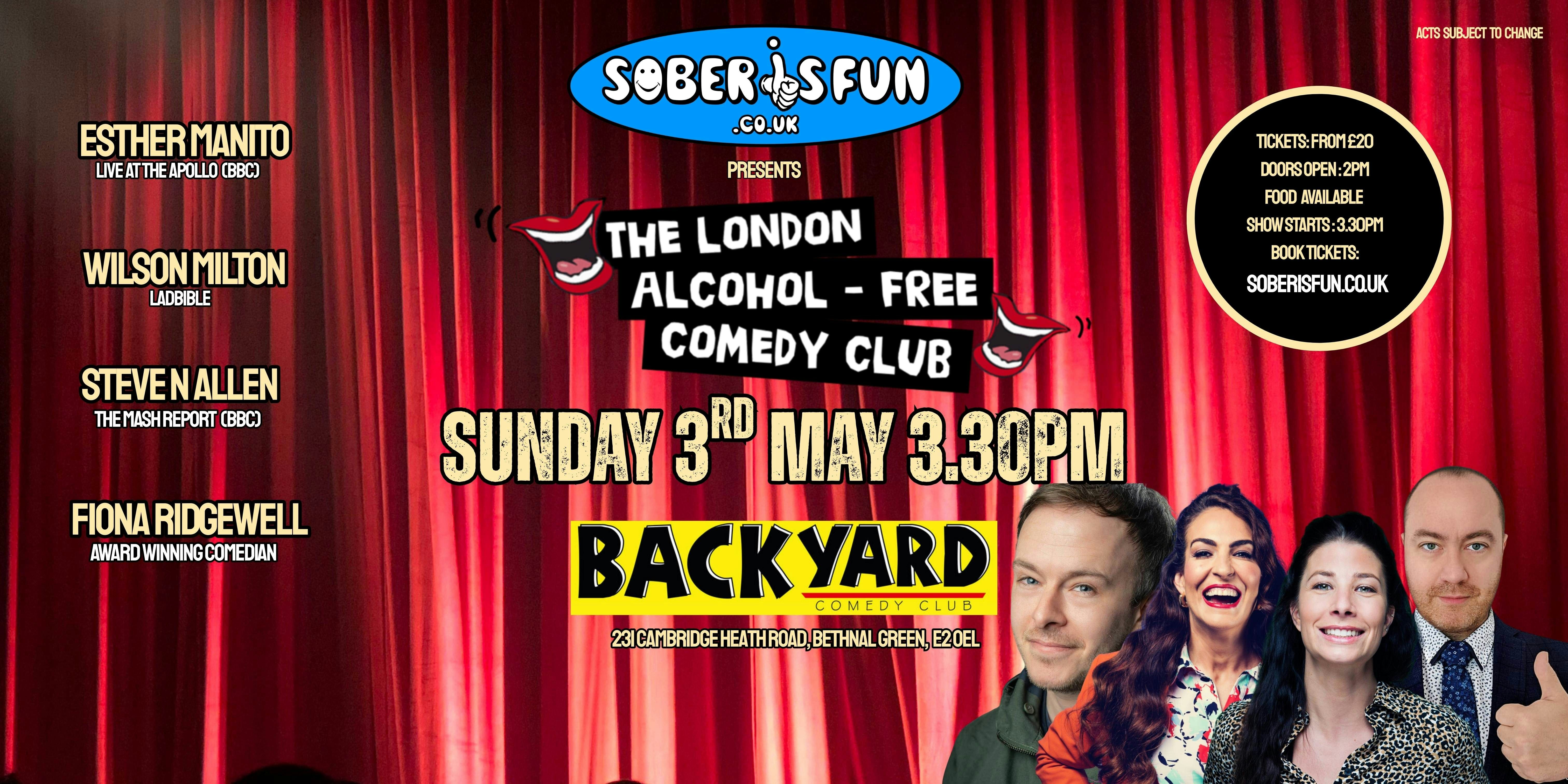 The London Alcohol-Free Comedy Club | May Bank Holiday Special