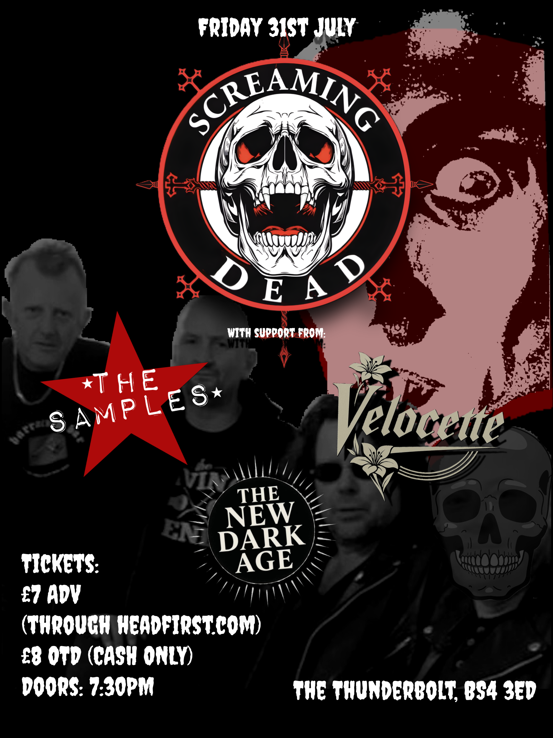Picture of SCREAMING DEAD + The Samples + Velocette + The New Dark Age