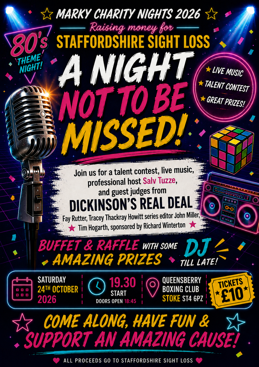 Picture of Marky's Charity Night Raising Money for Staffordshire Sight Loss