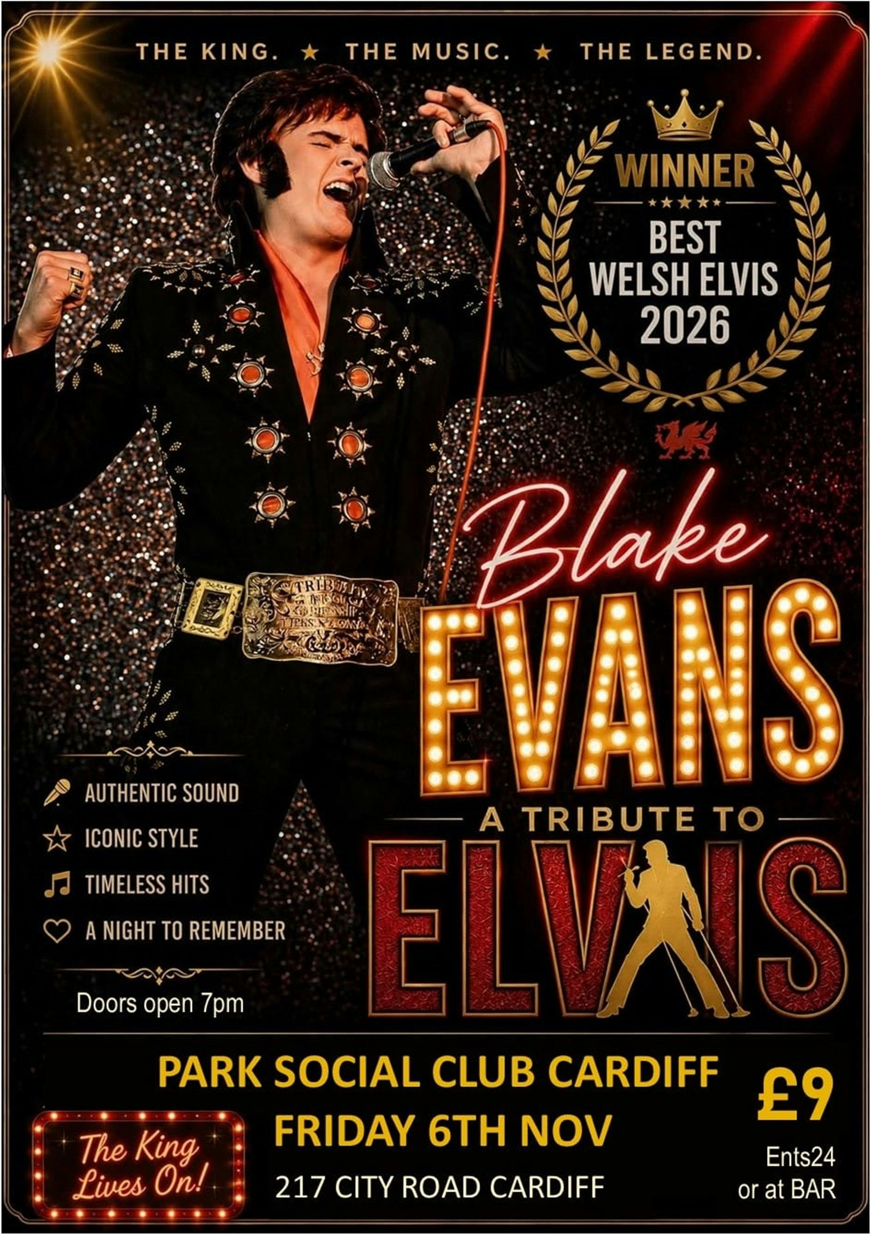 BLAKE EVANS Elvis Tribute appearing at this event