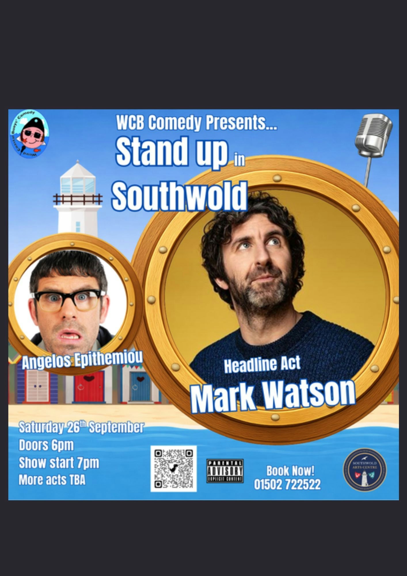 WCB Comedy Stand up in Southwold: Headliner Mark Watson