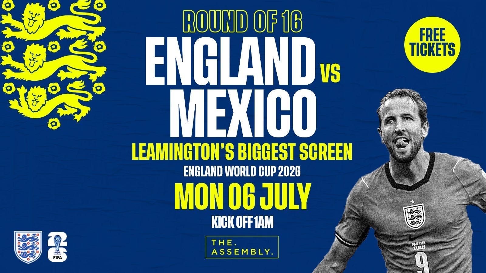 England v Mexico Free Seated Entry Ticket