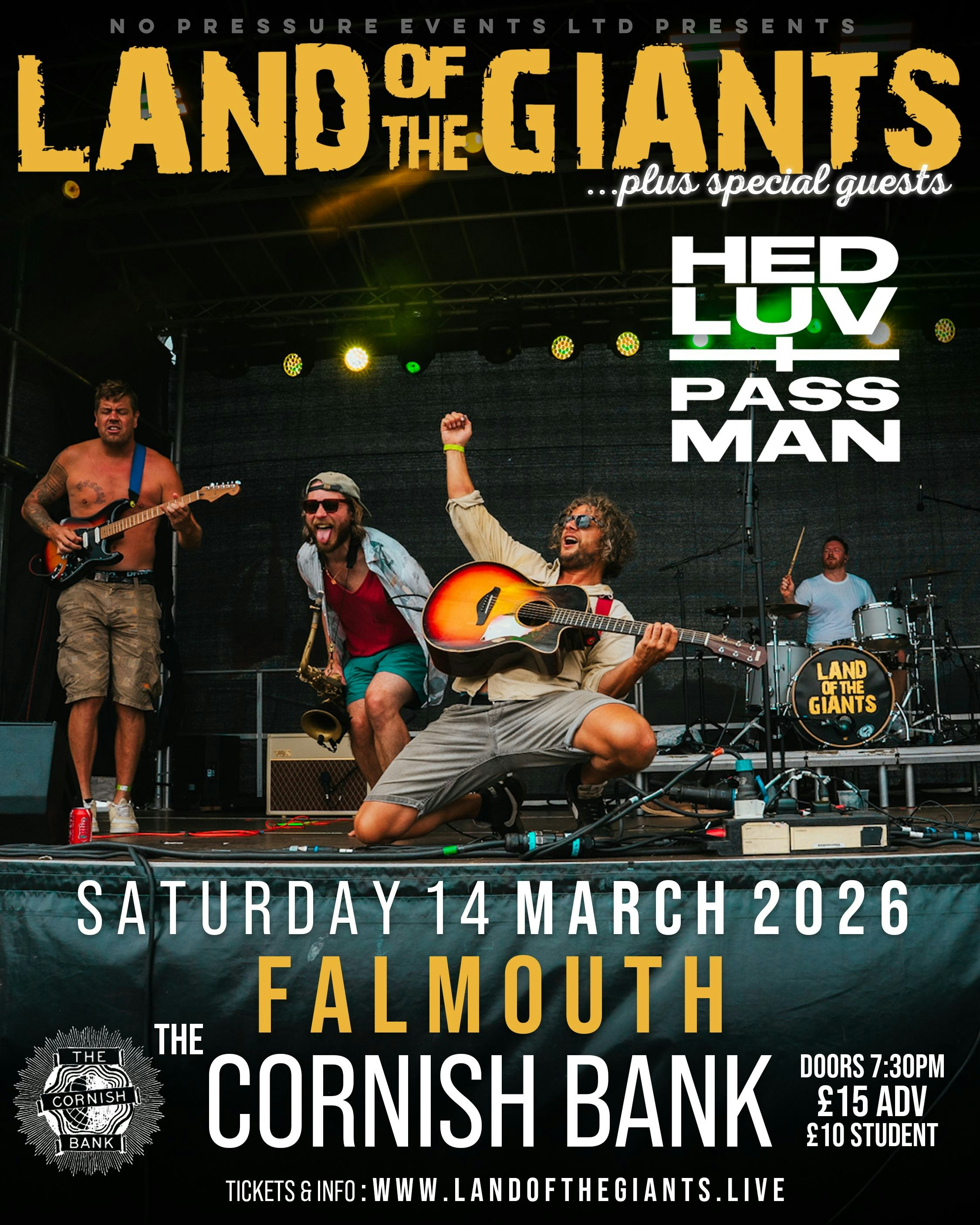 Land of the Giants & hedluv + passman @ The Cornish Bank, Falmouth