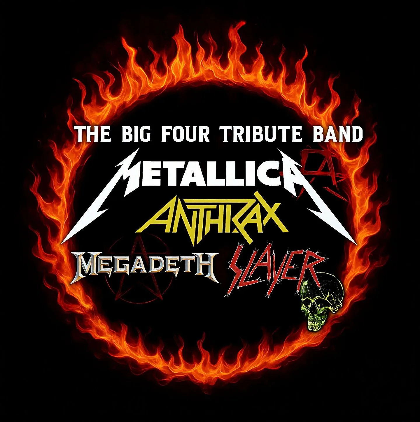 Picture of The Big Four Tribute band at O'Rileys - Metallica, Anthrax, Megadeth & Slayer
