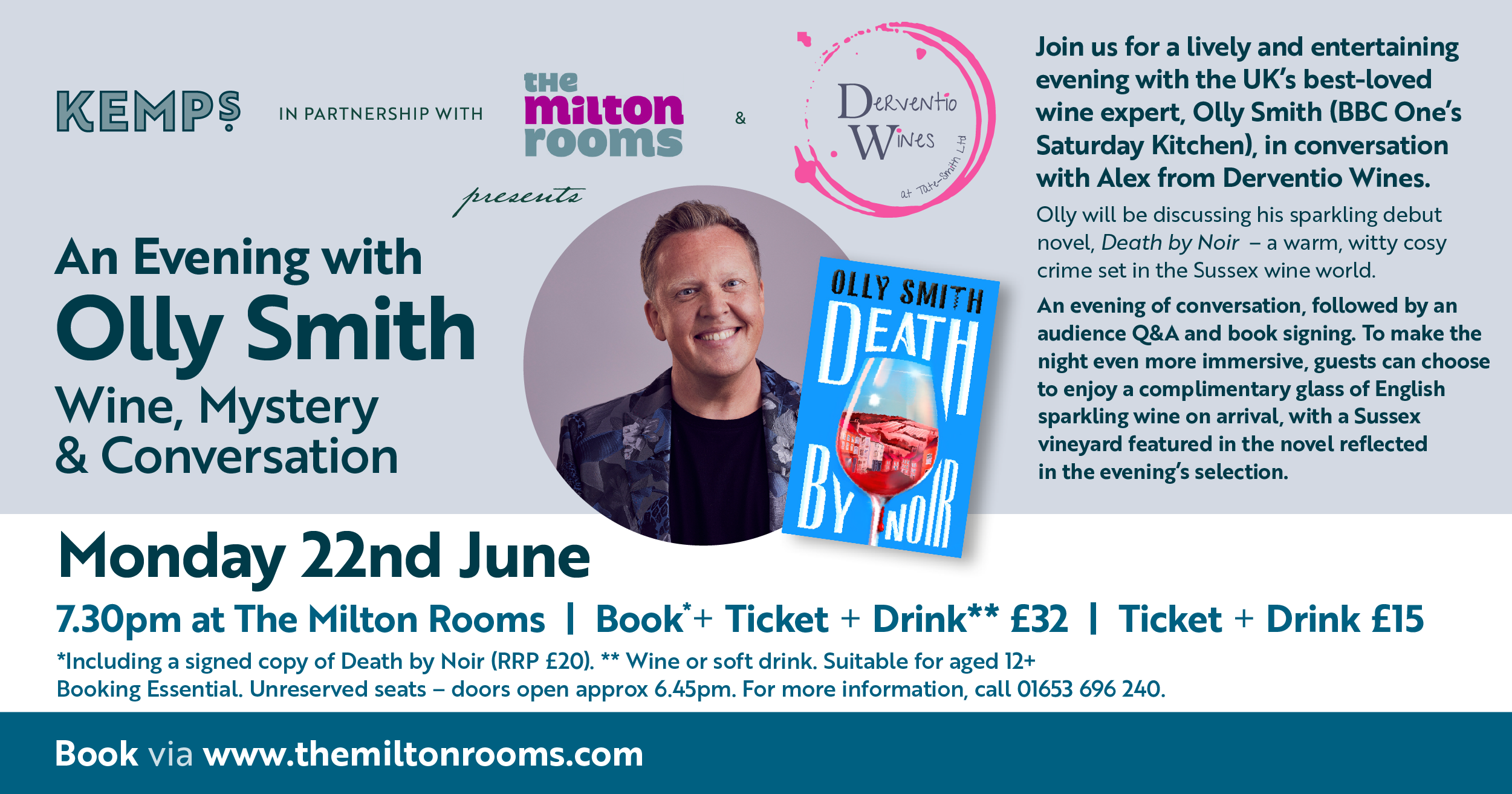 Kemps Presents An Evening with Olly Smith 'Wine, Mystery & Conversation'