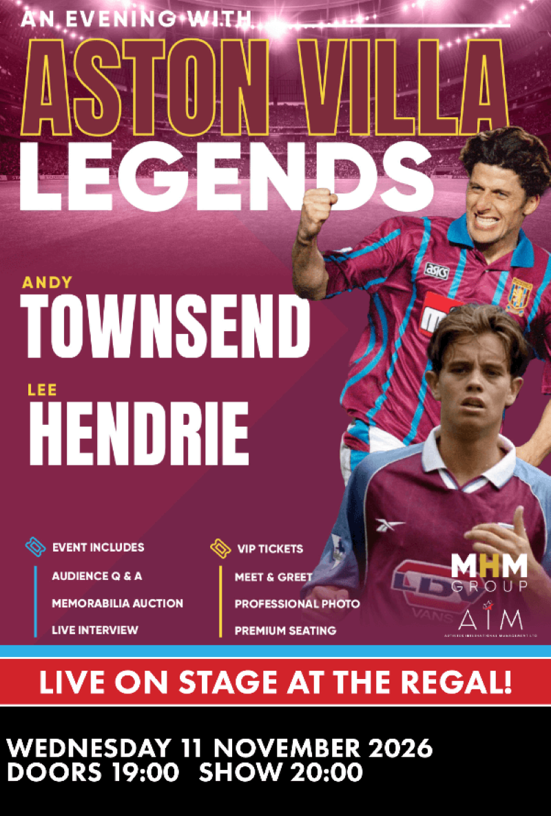 An Evening with Aston Villa legends Andy Townsend and Lee Hendrie
