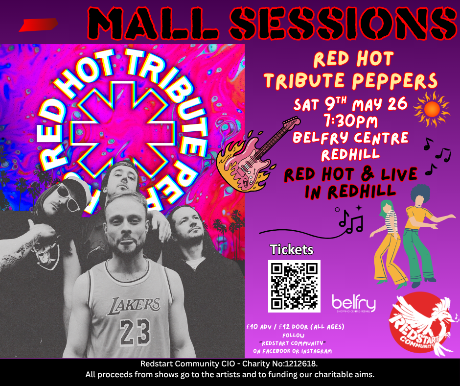 Picture of RED HOT TRIBUTE PEPPERS at the "Mall Sessions" in Redhill