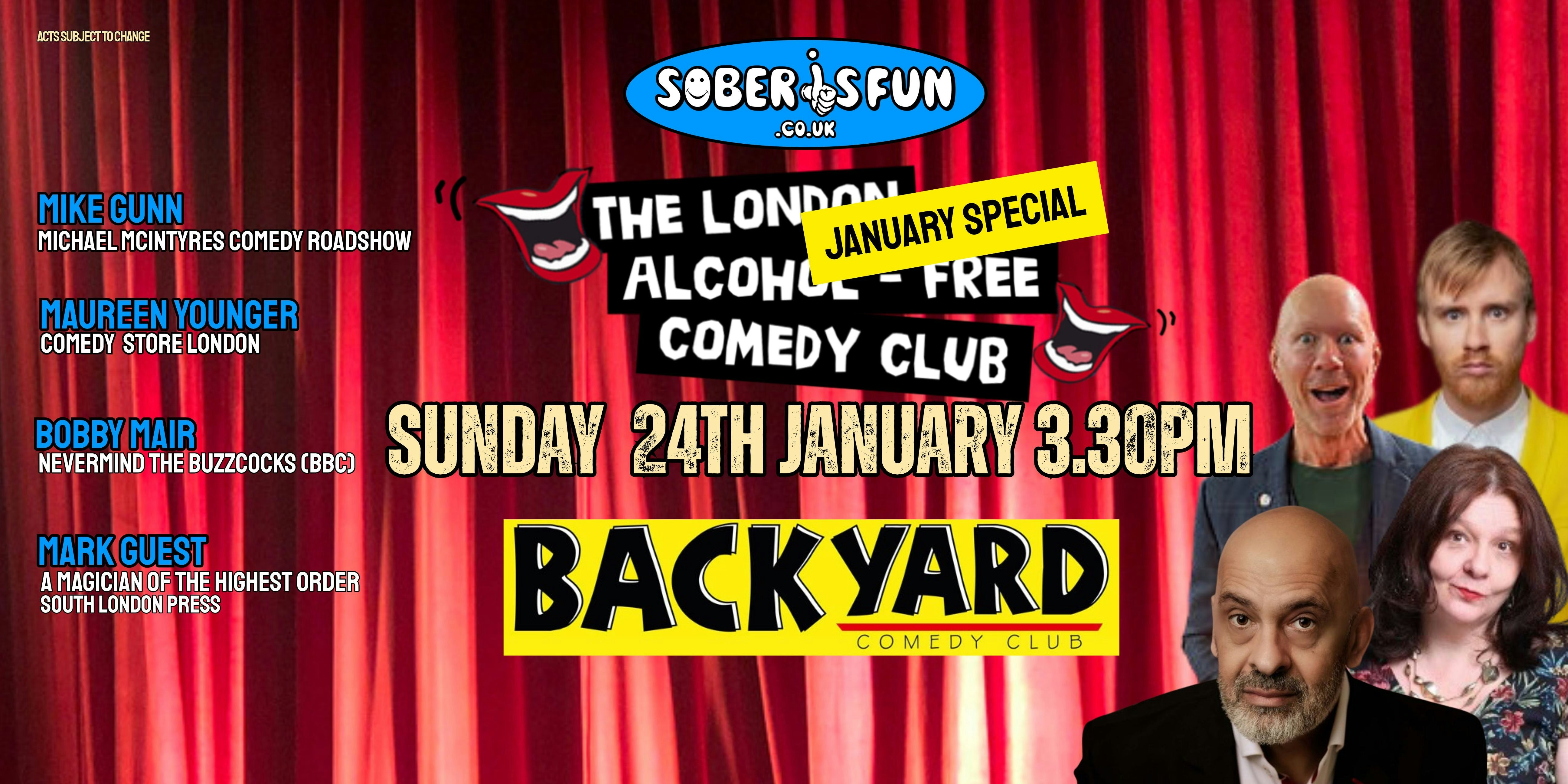 Picture of The London Alcohol-Free Comedy Club January Special