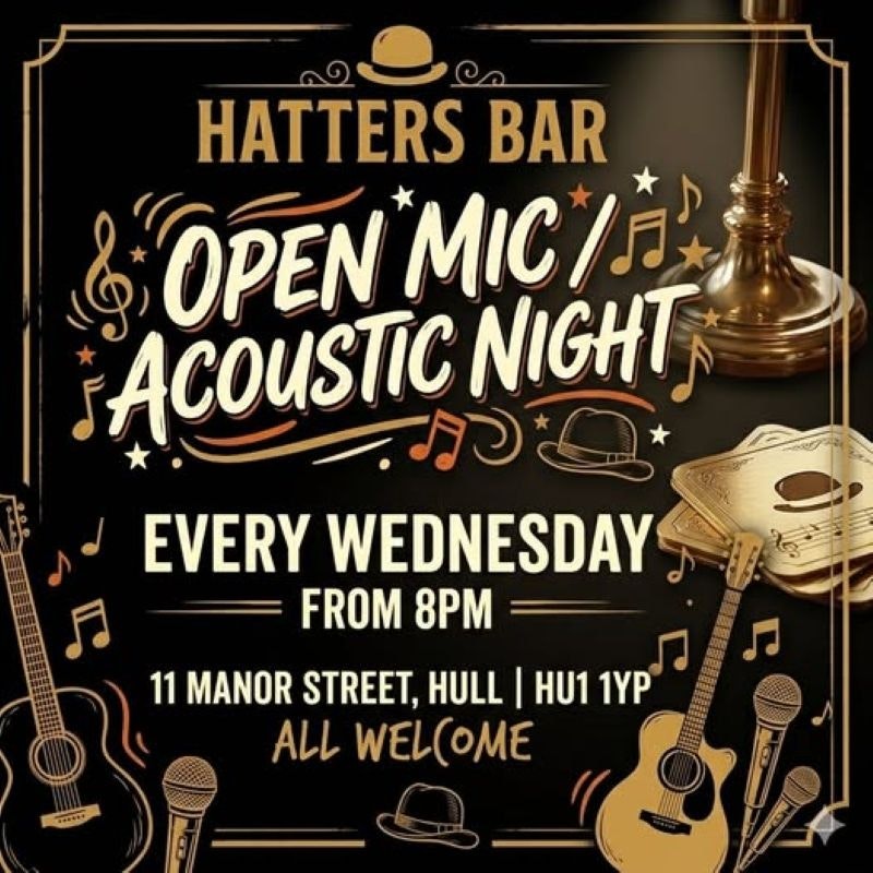 Picture of Acoustic Wonderland Open Mic at Hatters Cafe Bar with special guests Consequences